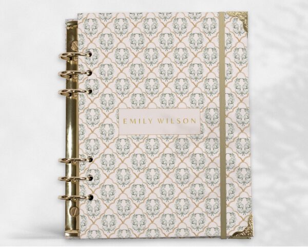 Romantic Sleek Ring Binder Gold Mock Up 1