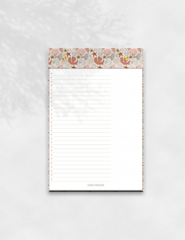 Personalized & Elegant Refillable Notepad - Coral